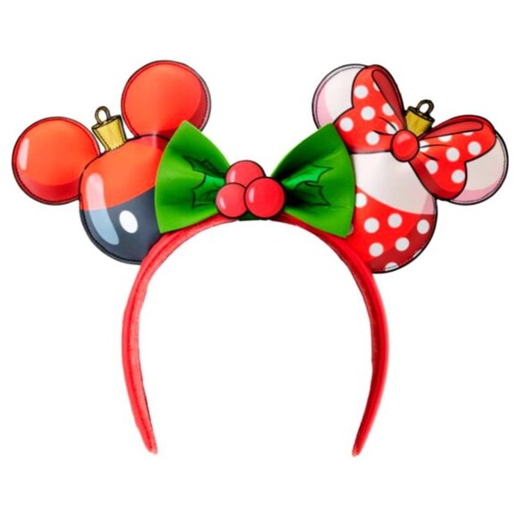 Loungefly Disney Ears Headband Mickey and Minnie Mouse Ornament Removable Bow main image 4